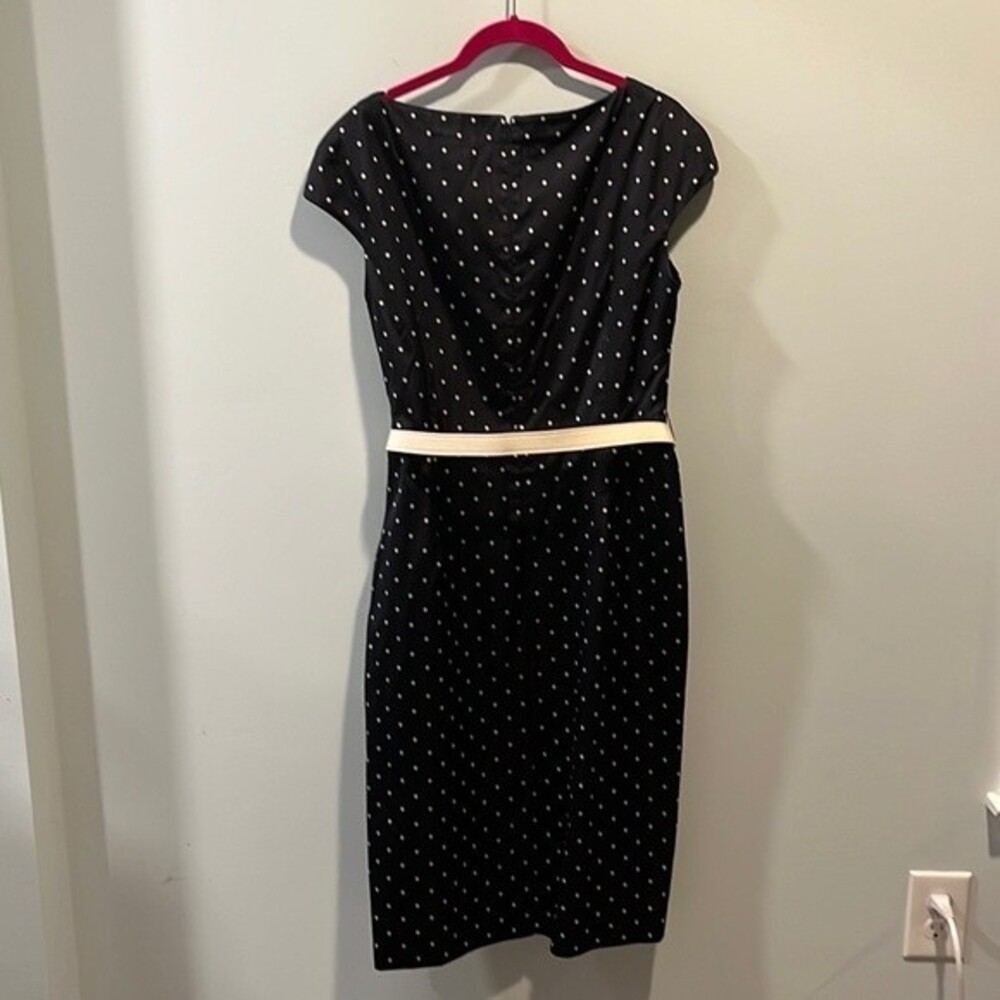 Christian Dior resort 2010 navy polka dot dress FR42/US10 - Picture 5 of 5